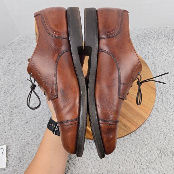 Allen Edmonds Mens 10.5E Ellsworth Brown Cap Toe Office Oxford Dress Shoe 3968 - Picture 7 of 12